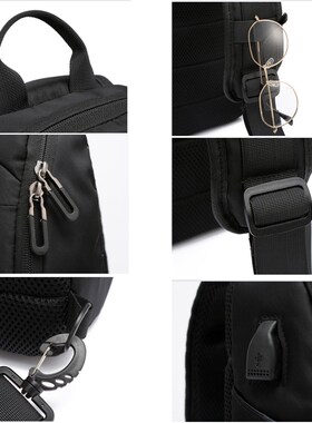2020 Nylon Men's Waterproof USB Multifunction Crossbody Bag