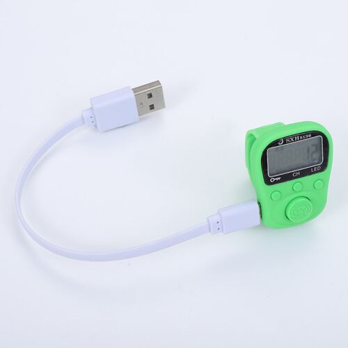 6 digital LCD electrical hand tally ring counter rechargeabl - 图0
