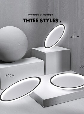 New Minimalist Gray/Black Led Chandelier lights  Bed room St
