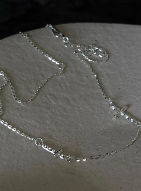 日本portney bell馨子 s925银迷你褶皱项链女ins冷淡风小众设计