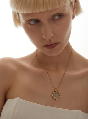 日本portney bell复古典雅轻奢重工高级金属黄铜镀18k幸运古币