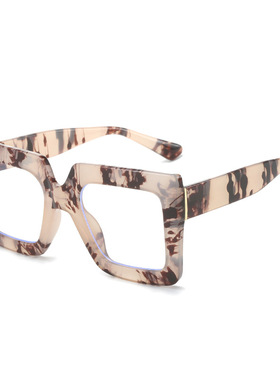 日本portney bell大框蓝光眼镜女士时尚厚方形电脑眼镜简约框架