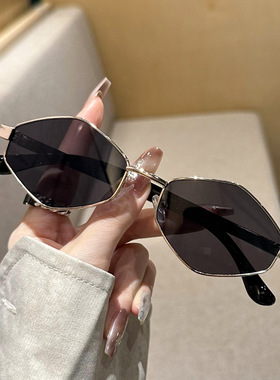 日本portney bell新款宝石切边菱形太阳镜穿搭嘻哈墨镜潮流派对