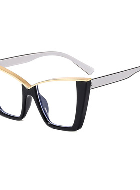 日本portney bell时尚三角猫眼平光镜防蓝光新款欧美ins眼镜架