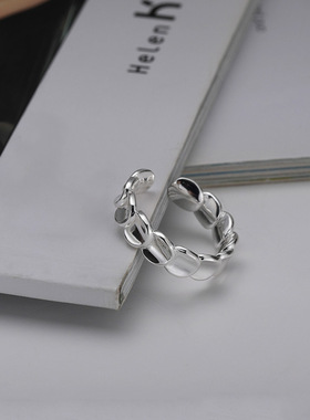 日本portney bells925银鱼鳞圆片戒指女ins甜酷风个性潮牌高级感