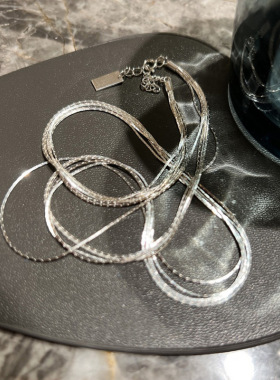 日本portney bells925银多层流苏项链女ins冷淡风轻奢小众设计