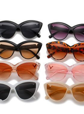 日本portney bell大框猫眼复古太阳镜v型字欧美时尚眼镜男pc金属