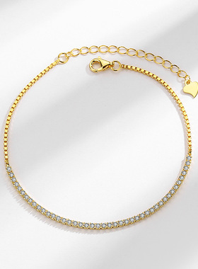 日本portney bells925银小罗马锆石手链女冷淡风ins小众高级感