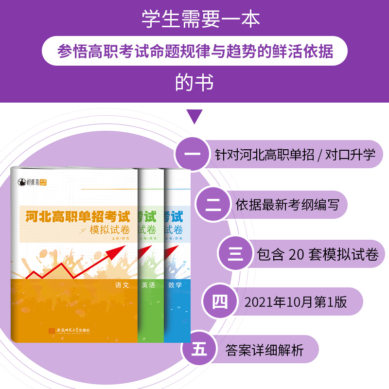 2024年河北高职单招考试模拟试卷语文数学英语每科20套装重点难点检测卷高职单招考试真题复习资料中职生对口升学高职高考单招试题