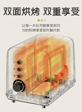 布拉沃白色不锈钢烤面包机吐司多