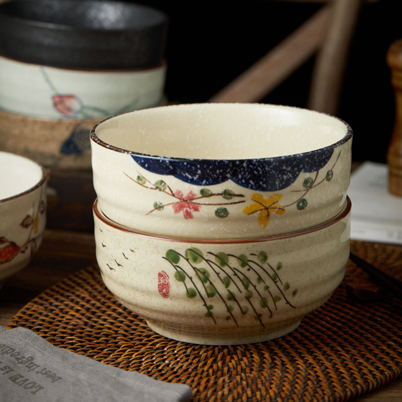 日式6/7英寸面碗大碗家用陶瓷碗泡面碗汤碗单个碗加厚防烫拉面碗 - 图3