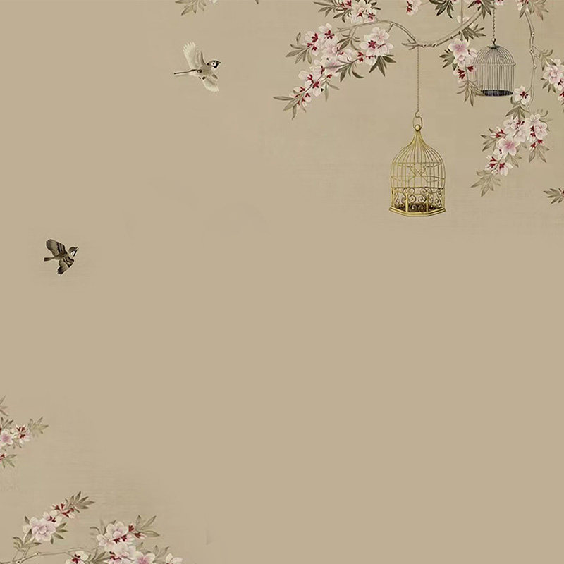 工笔画室内摄影婚纱照情侣艺术写真油画背景布影楼复古仿手绘旗袍民国风摄影拍照幕布拍摄道具