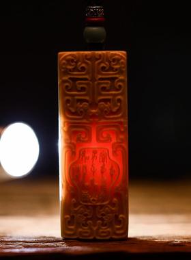 猛犸象牙平安吉祥无事牌挂件子冈牌子吊坠护身符牙雕保平安