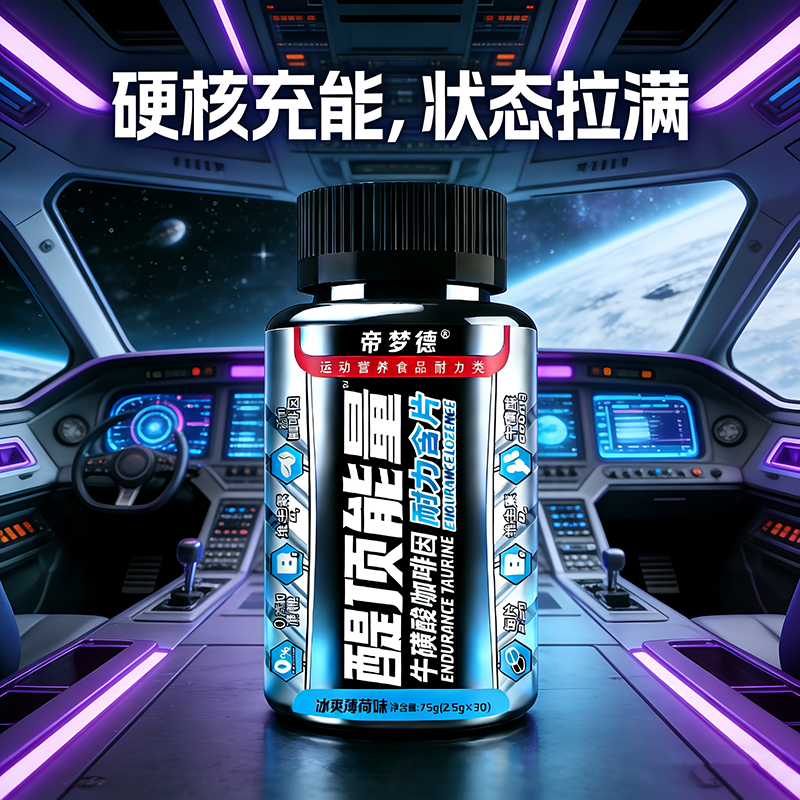 帝梦德咖啡因片学生上课学习司机开车加班熬夜电竞游戏提神含片