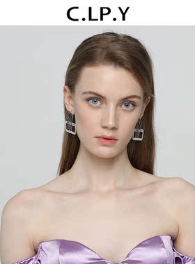 C.LP.Y小书夹耳环时尚气质潮流百搭耳坠新品可爱耳饰品女