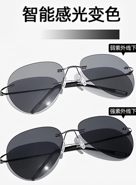 超轻无框偏光墨镜男开车驾驶专用