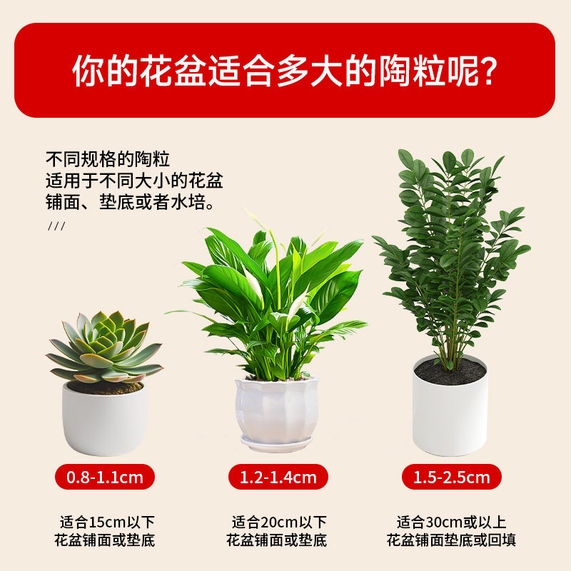 陶粒垫底养花专用花盆铺面回填水培陶土粒彩色透气多肉火山石颗粒