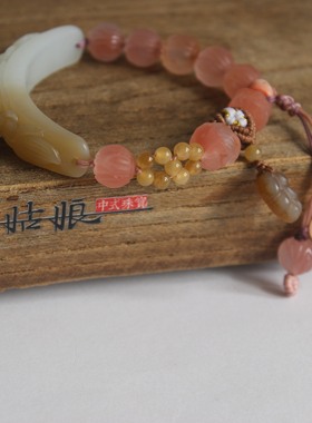 天然和田玉精雕手牌手串半链半镯