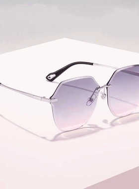 钻石切边墨镜防紫外线高级感女款