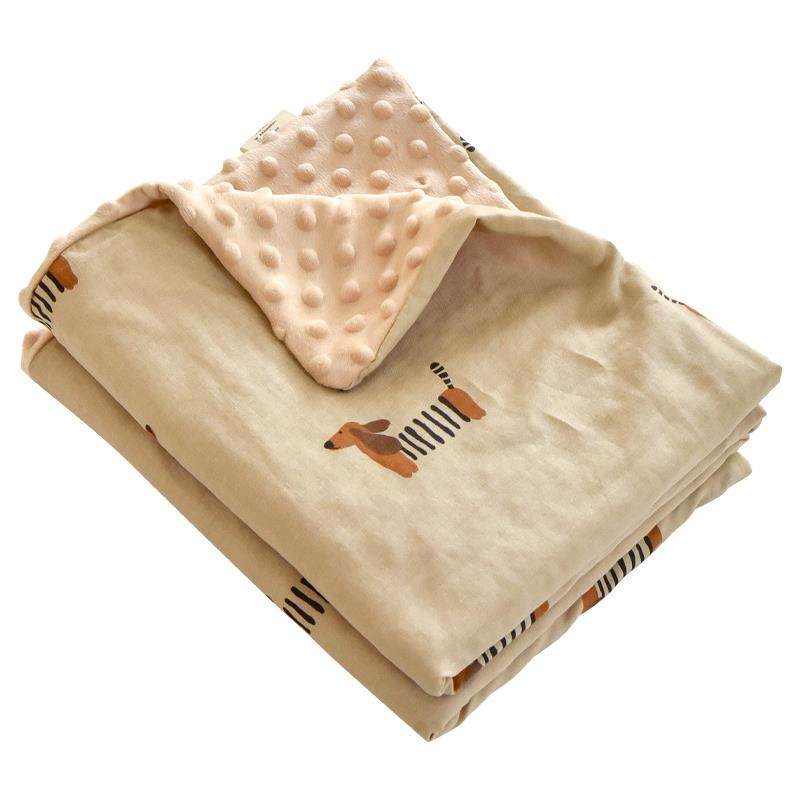 宝宝被套单件纯棉纱布新生婴儿1.2m幼儿园儿童换洗豆豆绒被罩定制-图3