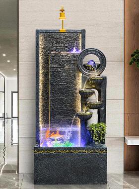 欧式流水喷泉摆件循环水鱼缸客厅大型落地办公室假山水景观风水轮