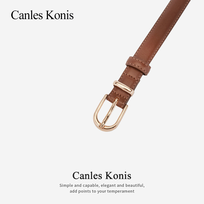官网小c&k真皮女士腰带女2025新款皮带女款裤带配裙子牛仔裤百搭
