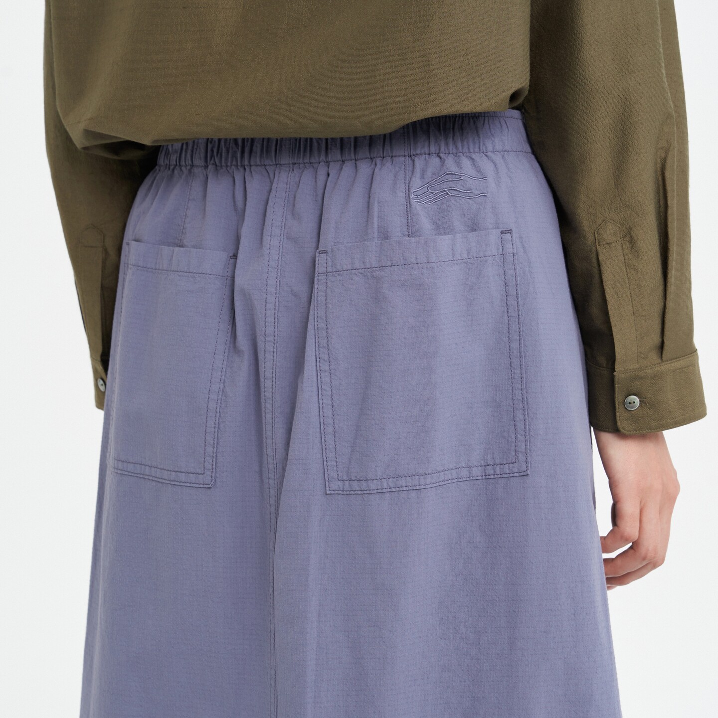 klee klee半身裙 女士环保棉小格子棉布百搭A型半裙26春夏新款