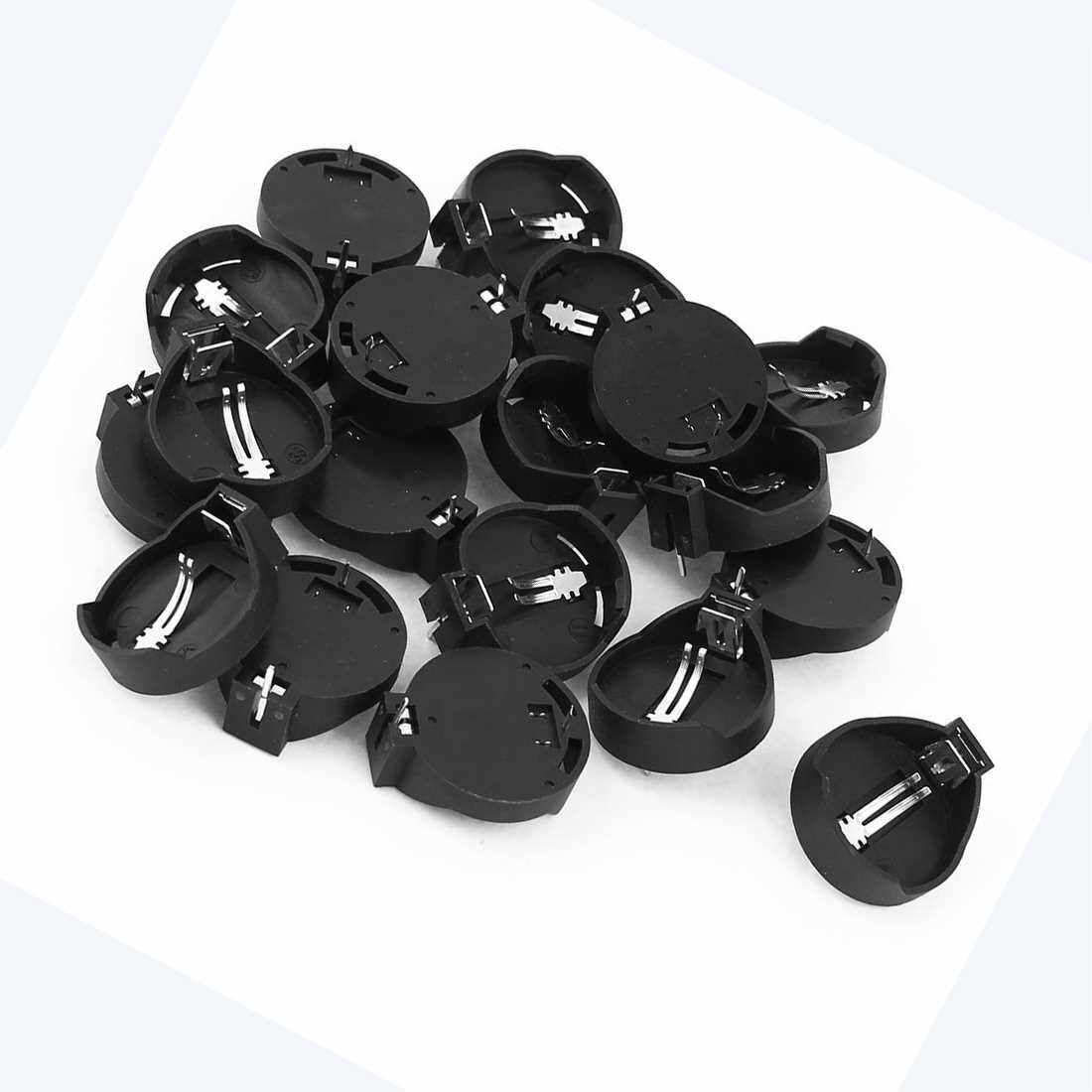 3V CR2032 CR2025 button cell holder adapter black 20 pieces_虎窝淘