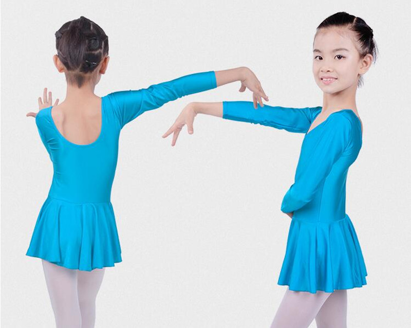 Long sleeved Spandex Gymnastics Leotard Swimsuit Ballet Danc-图1