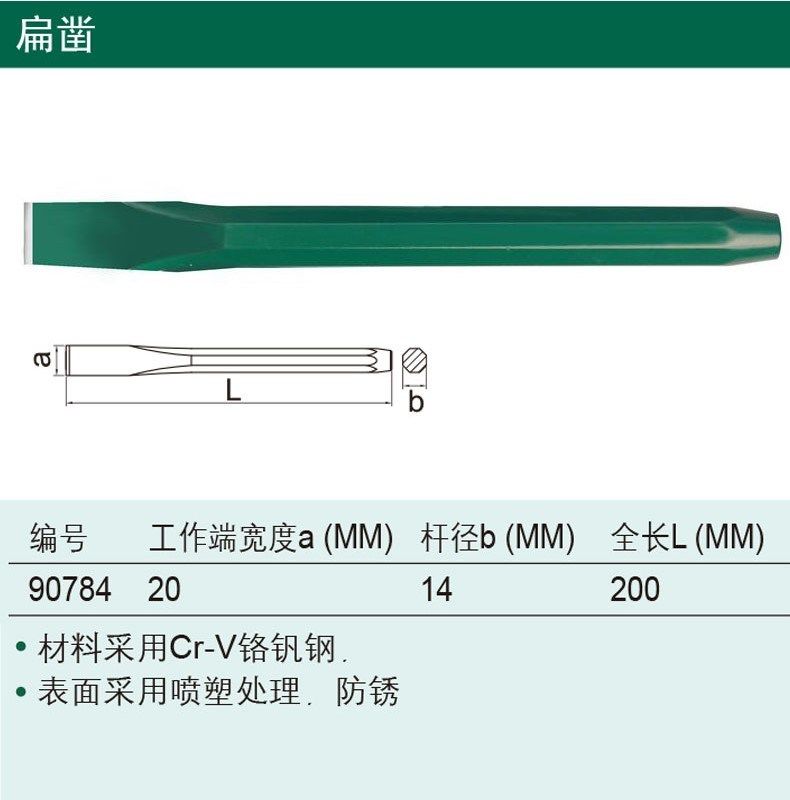 。正品 SATA世达工具扁凿冲子 90784 90785 90786_虎窝淘