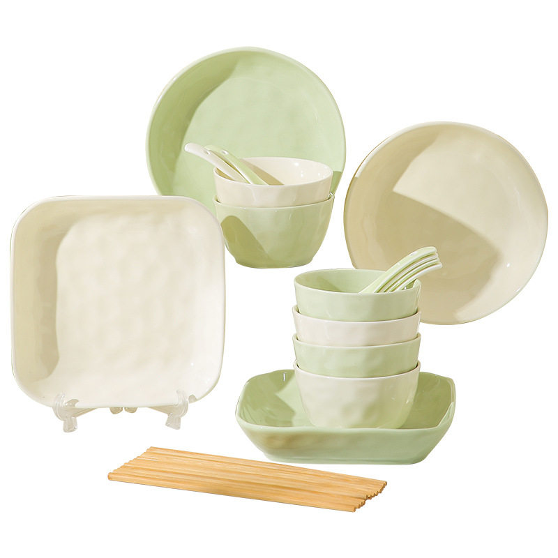 奶油风碗碟套装家用陶瓷清新碗具2024年新款礼品送礼碗盘碗筷餐具,淘宝优惠券,粉丝福利购,淘宝优惠卷