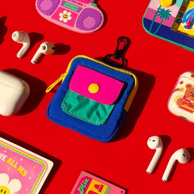 2025新款高颜值尼龙耳机收纳包便携耳机包苹果Airpods/Pro保护套,淘宝优惠券,粉丝福利购,淘宝优惠卷