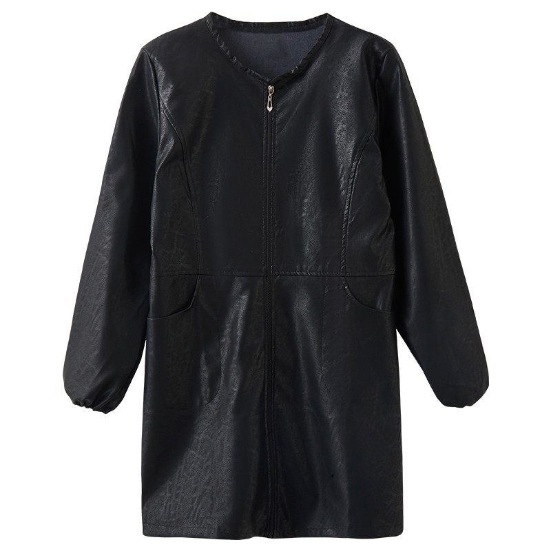 皮围裙防水软皮罩衣中长款羽绒服外套厨房干活穿防脏防油耐脏冬季,淘宝优惠券,粉丝福利购,淘宝优惠卷