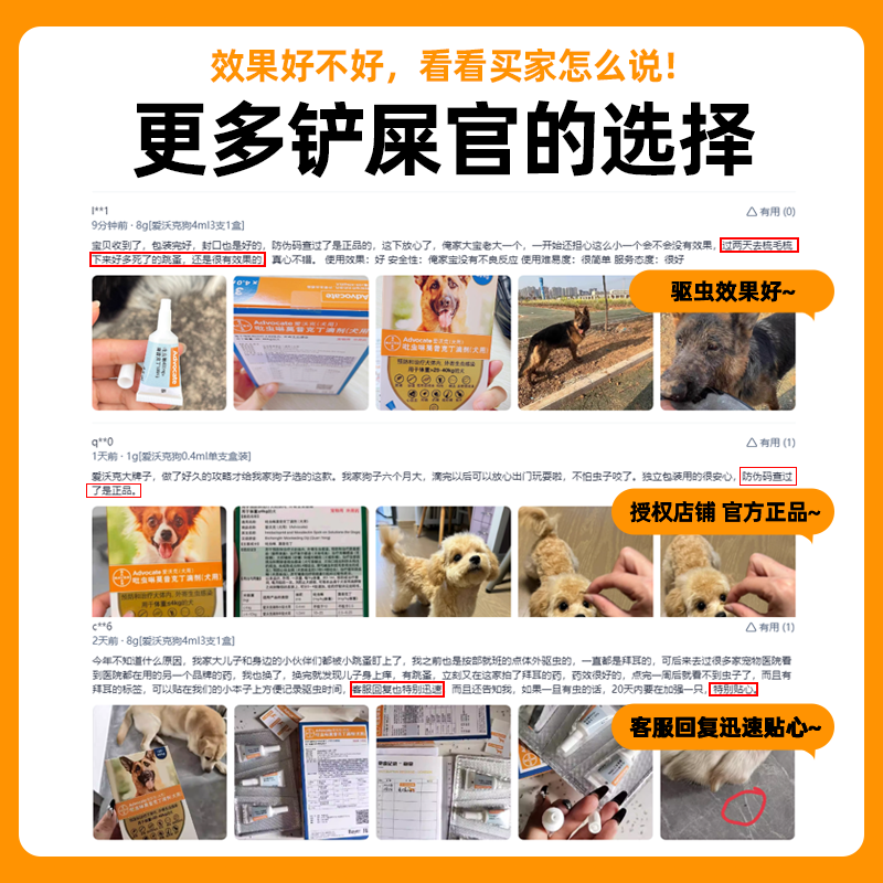 爱沃克狗狗驱虫药体内外一体驱虫药宠物狗猫体内体外滴剂耳螨拜耳 - 图3