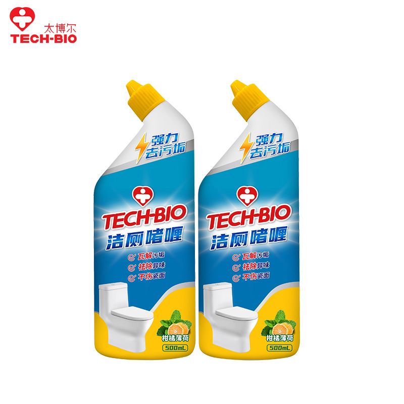 太博尔（TECH-BIO）洁厕啫喱马桶除垢去渍清洁剂 500ml*2组合-图3