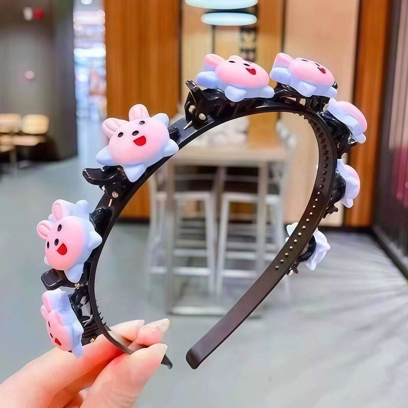 发箍头箍网红儿童可爱不伤发懒人造型头饰小女孩编发固定神器发饰
