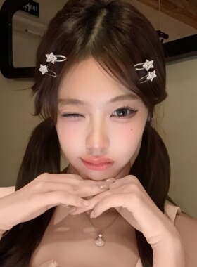 精致满钻星星花朵发夹女刘海碎发迷你小发卡公主头侧边夹子发饰