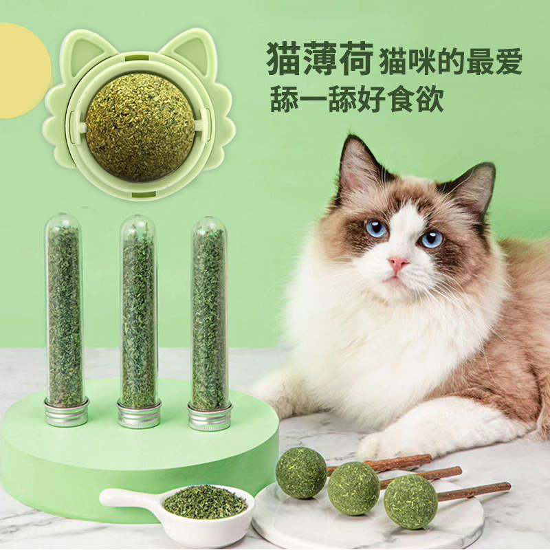 猫薄荷球猫玩具自嗨磨牙逗猫神器棒棒糖舔舔乐可食用猫咪用品解闷 - 图0