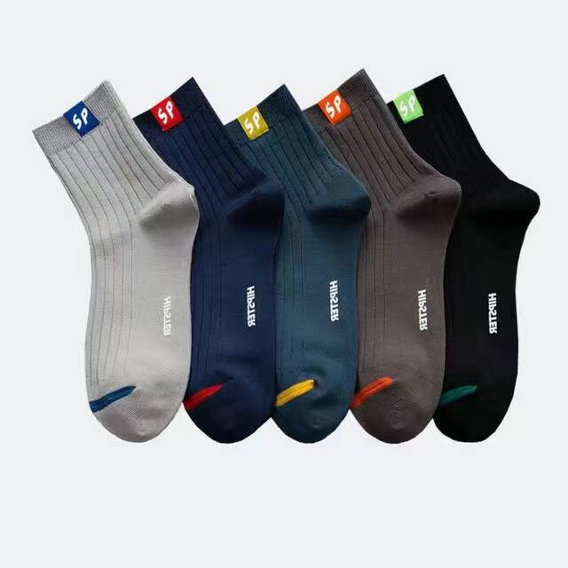 Socks ພາກຮຽນ spring ແລະດູໃບໄມ້ລົ່ນຜູ້ຊາຍ Socks ກາງທໍ່ Trendy ທົນທານຕໍ່ກິລາຕ້ານການ slipping ກິ່ນແລະເຫື່ອດູດຊຶມ Socks ຜູ້ຊາຍ