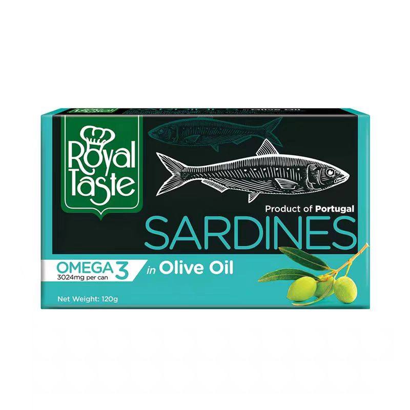 Royal Taste葡萄牙橄榄油浸沙丁鱼罐头番茄味辣味120g/罐 皇滋味,淘宝优惠券,粉丝福利购,淘宝优惠卷