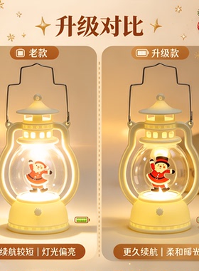 圣诞复古小马灯手提小夜灯儿童