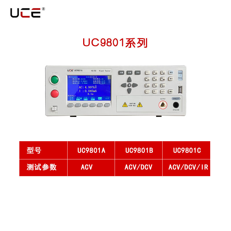 优策UC9801A耐压绝缘测试仪交直流多路检测仪带接触检查UC9908S - 图2