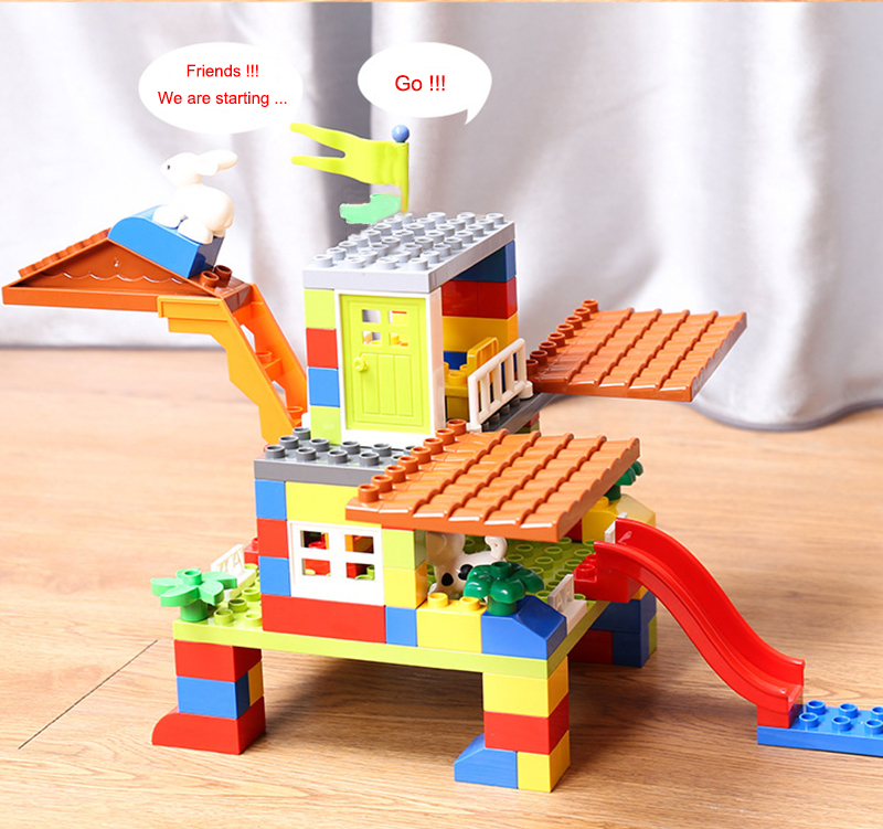 直销QWZ New Big Size Slide Building Blocks Big Particle Roof - 图2