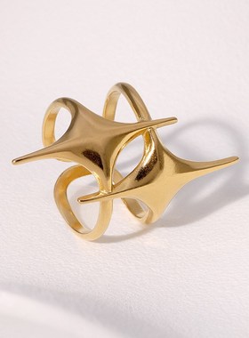 European American Personalized Star Ring Stainless Steel Rin