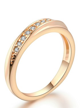 Jewelry Fashionable Singlerow Diamond Womens Thin Ring Zirco