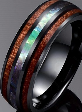 Threeline Drip Oil Shell Wood Grain Couple Rings 2025 3line