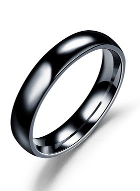 Simple Stainless Steel Titanium Ring with Inner and Outer Ba