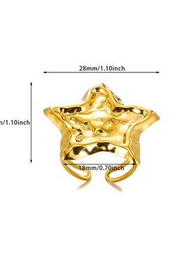 New Exaggerated Personality Stainless Steel Ring Geometric H