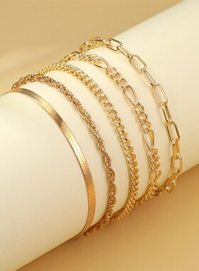 European and American Chunky Chain Creative Simple Multilaye