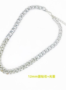 Hiphop Cuban Chain Full Diamond Necklace Big Gold Chain for